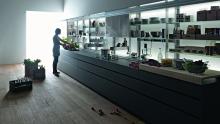 Artematica new logica kitchen utilizing a linear layout.