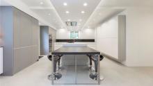 Sherman Residence: Valcucine Demode kitchen using minimalist design.