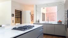 Kitchen and elevator in townhouse